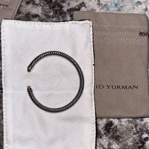 David Yurman 5mm Citrine Cable Bracelet w/ Diamonds - Picture 3 of 14